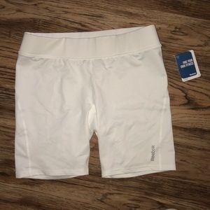 White compression shorts